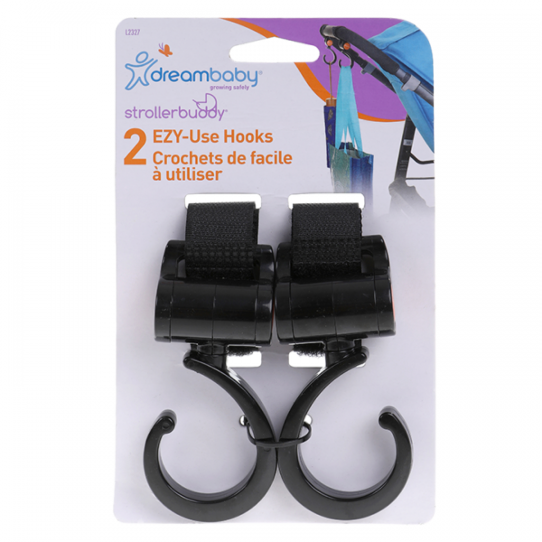 Dreambaby strollerbuddy Ezy use hooks 2 pack